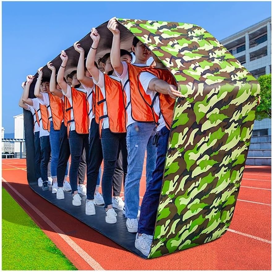 Team Building Rolling Run Mat for Adults & Kids - Large Group Outdoor Games for 2-18 People with Travel Bag - for Field Day & Corporate Events(Adult-8M)