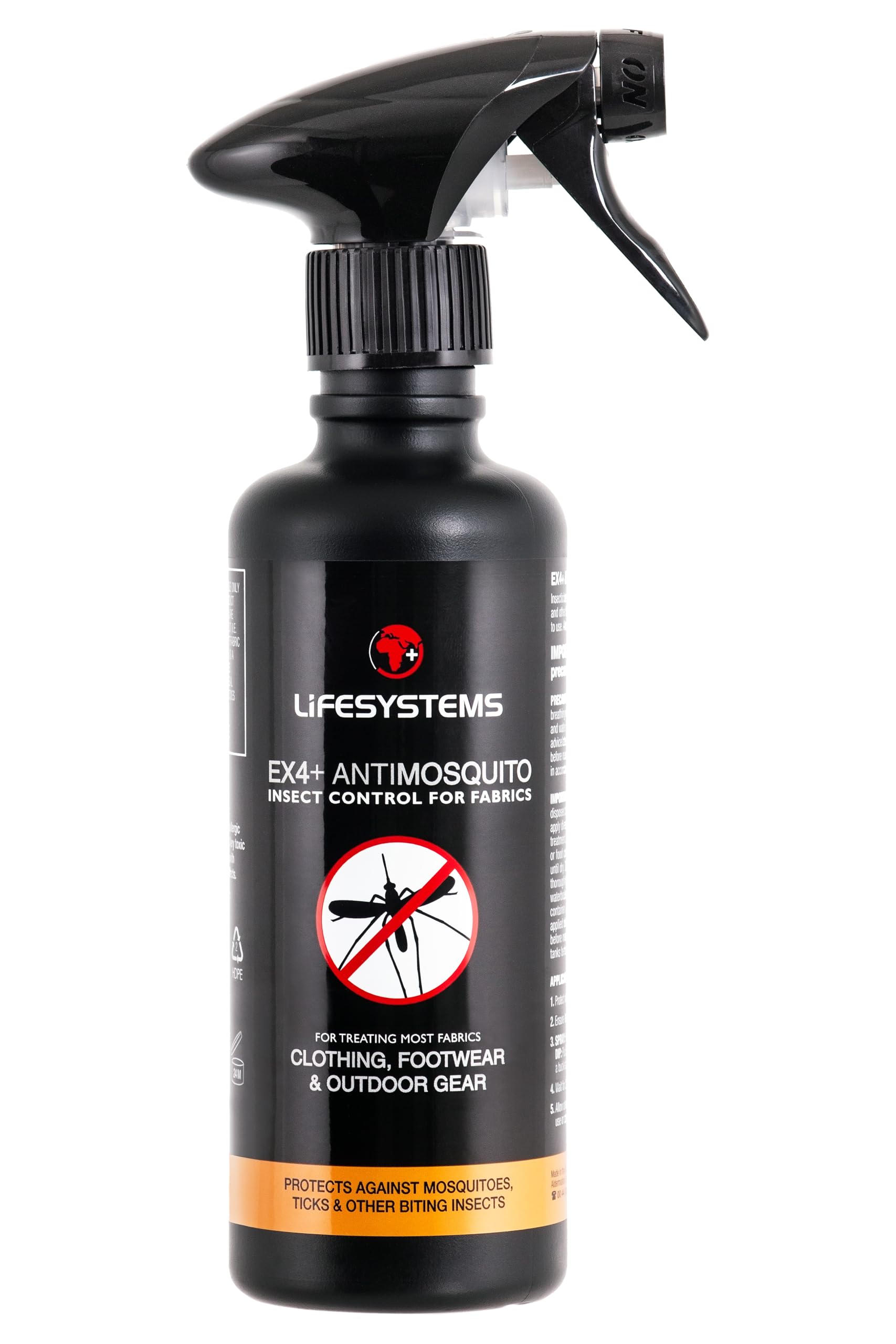 Lifesystems Mosquito Repellent Clothing Fabric Spray - Black - 3.5 sqm coverage