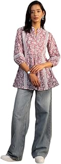 Libas Printed Cotton A-Line Kurti Price In India