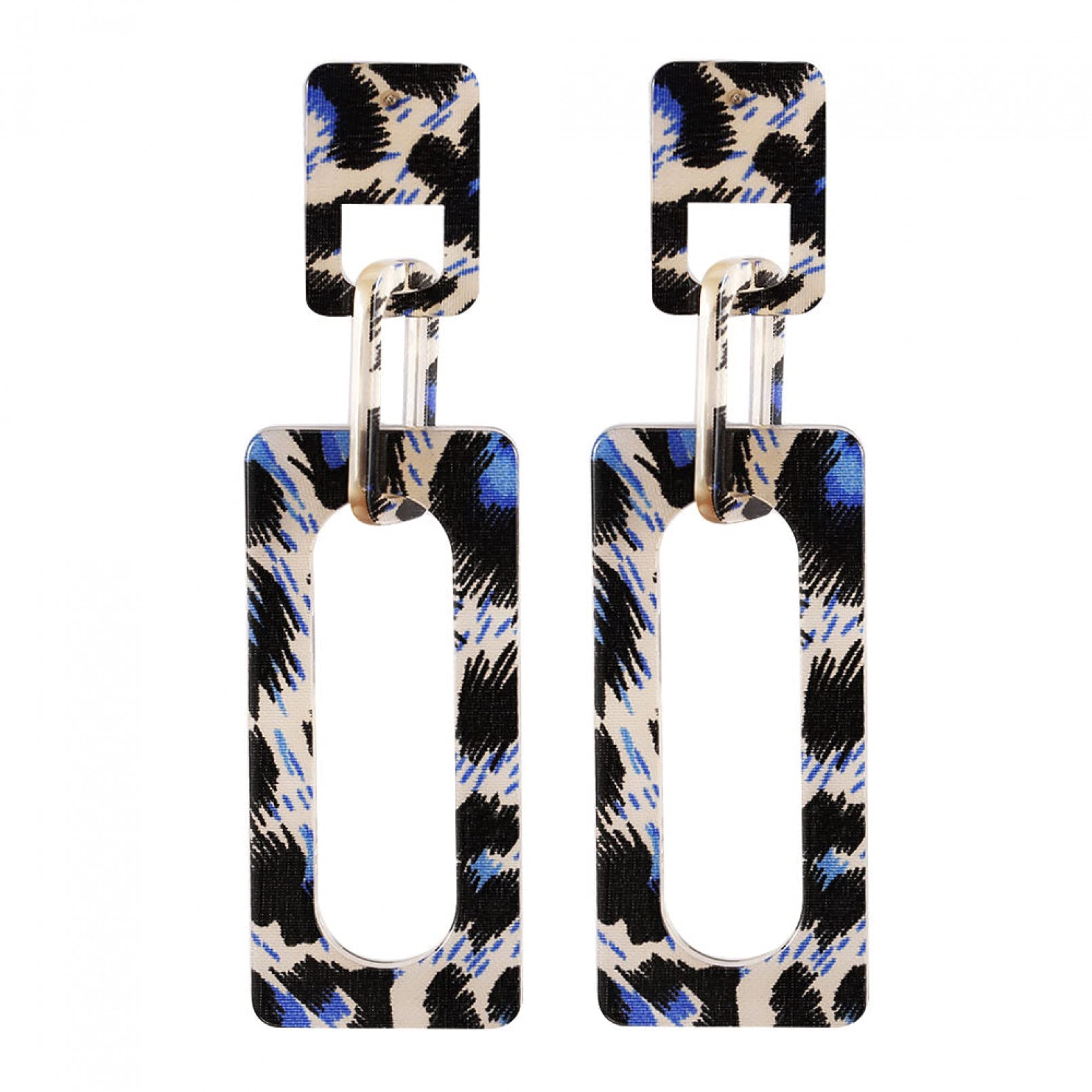 Boucles d'oreilles en argent légères pour grandes boucles géométriques sans douleur - 2