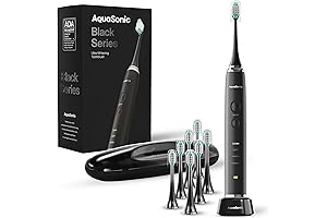 Aquasonic Black Series Ultra Whitening Electric Toothbrush with UV Sanitizer