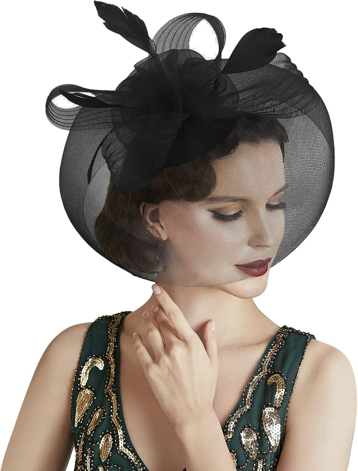 Bibi De Mariage Elégant Fascinants Avec Voilette Chapeaux De Mariage Avec Voilette Pince à Cheveux Pour Mariage Soirée Bandeau Cocktail Voilé Coiffure Bibi Mariée Bibi Voile Courte En Maille