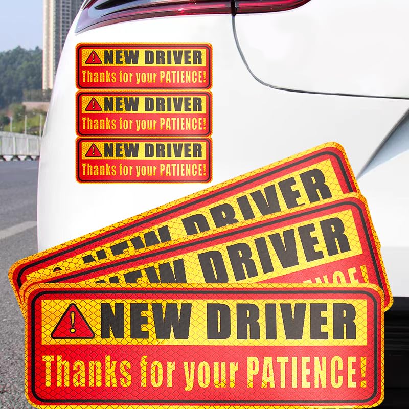 Student Driver Magnets for Car,Please Be Patient Student Driver Sticker Girls And Boys New Student Driver Sticker Safety Warning Signs,High Reflective