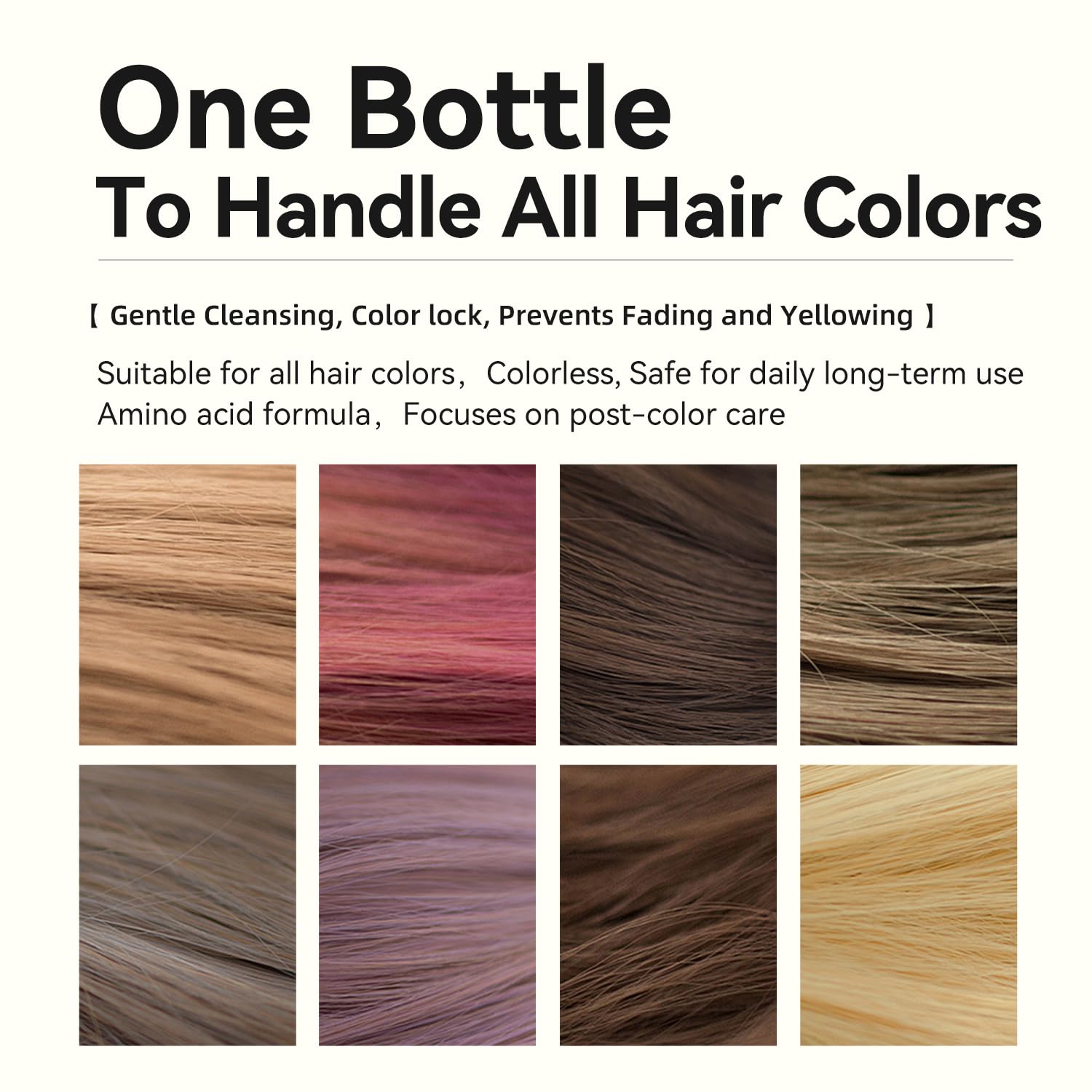 NOUGAT Color-Protecting Shampoo, Clean, Repair & Color-Lock 3-in1, SLS/Paraben Free, Deep Moisturizing, UV Protection, Scalp Health,Color Protection for All Hair Type，For Color-Treated Hair