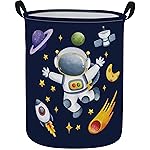 ESSME Kids Laundry Basket,Space Hamper Collapsible Canvas Waterproof Storage Bin for Boys, Nursery Hamper,Gift Baskets,toy bins(Astronaut)
