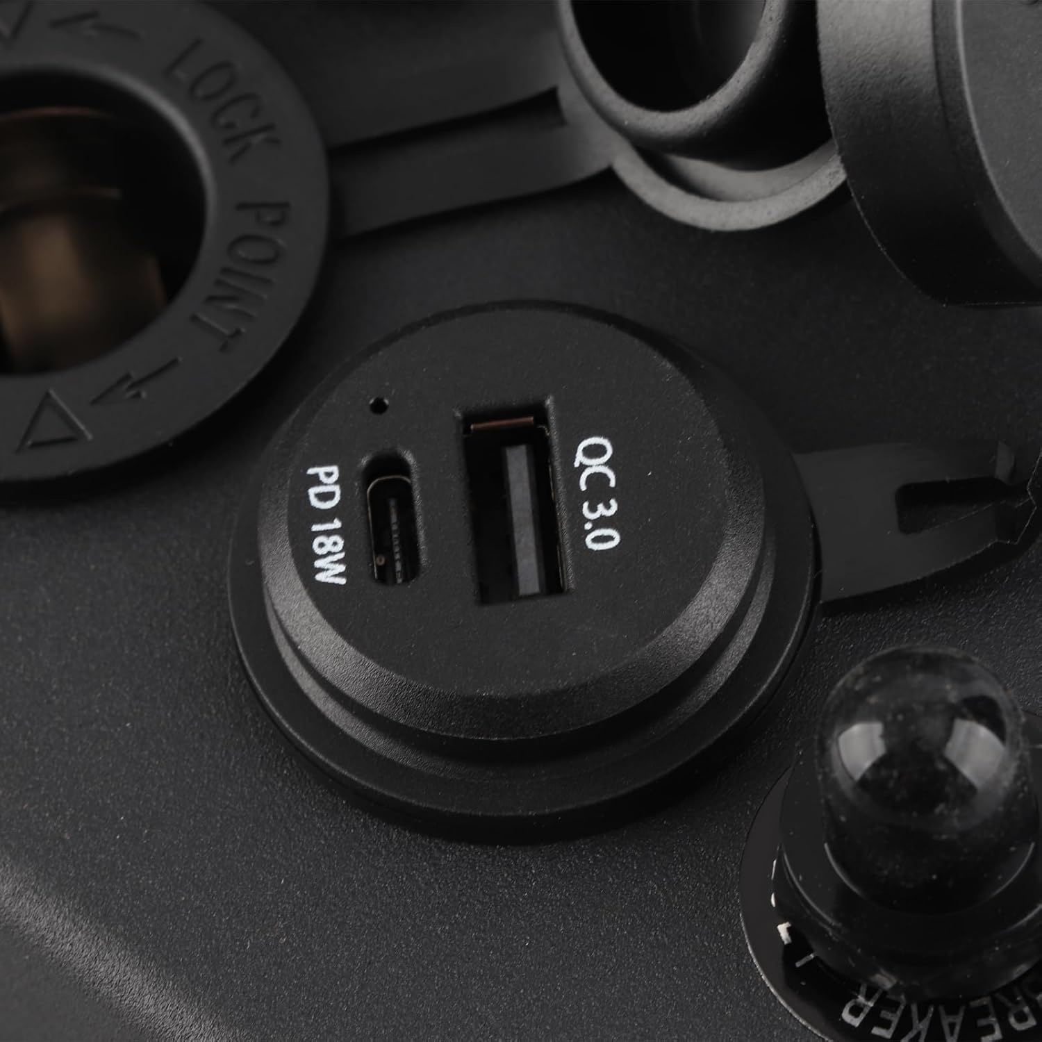 Acouto Multifunctional Power Box 12V 24V DC Power Supply with Voltmeter and QC3 0 Fast Charging with Independent Switch and Overload Protector for Outdoor Camping RV Yacht Car