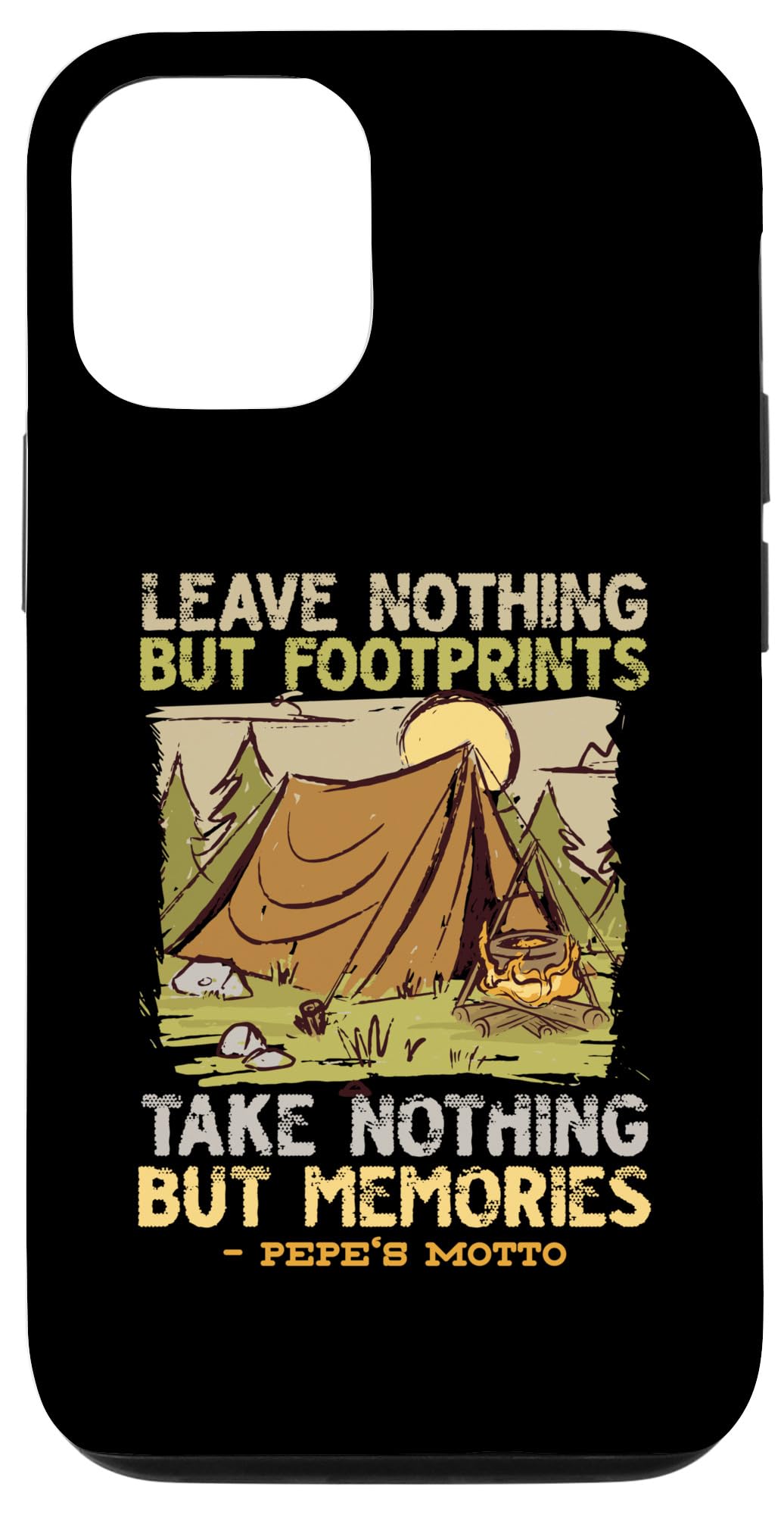 pepe tent iPhone 13 Pro Take Nothing But Memories Motto Camping Hobby Case : Cell Phones & Accessories chainset Size:700x25c Fahrradklingel Oi, Schwarz | Do not hesitate to