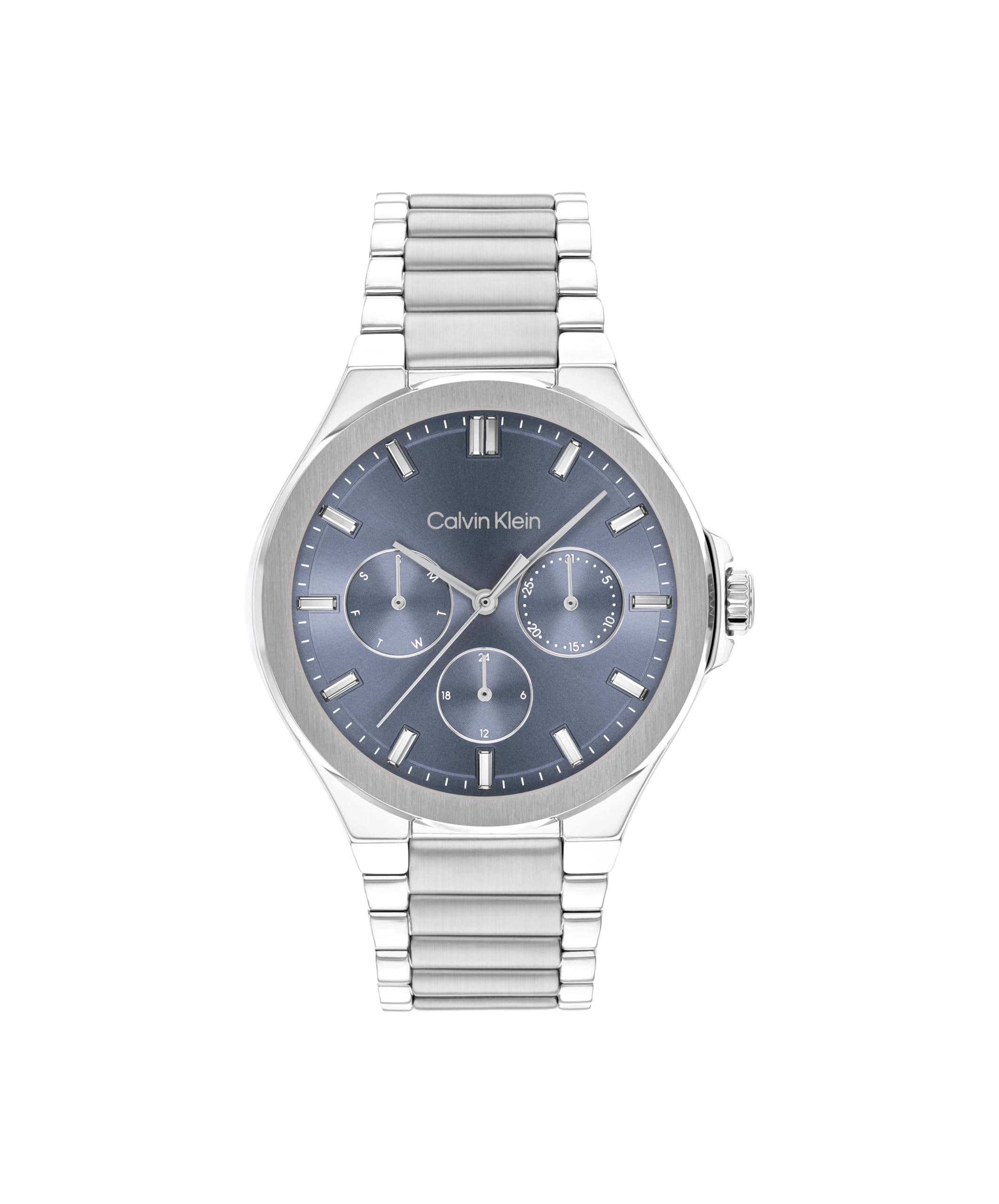 Calvin Klein Analogue Multifunction Quartz Watch for Women Vibrancy Collection with Silver Stainless Steel Bracelet - 25100051