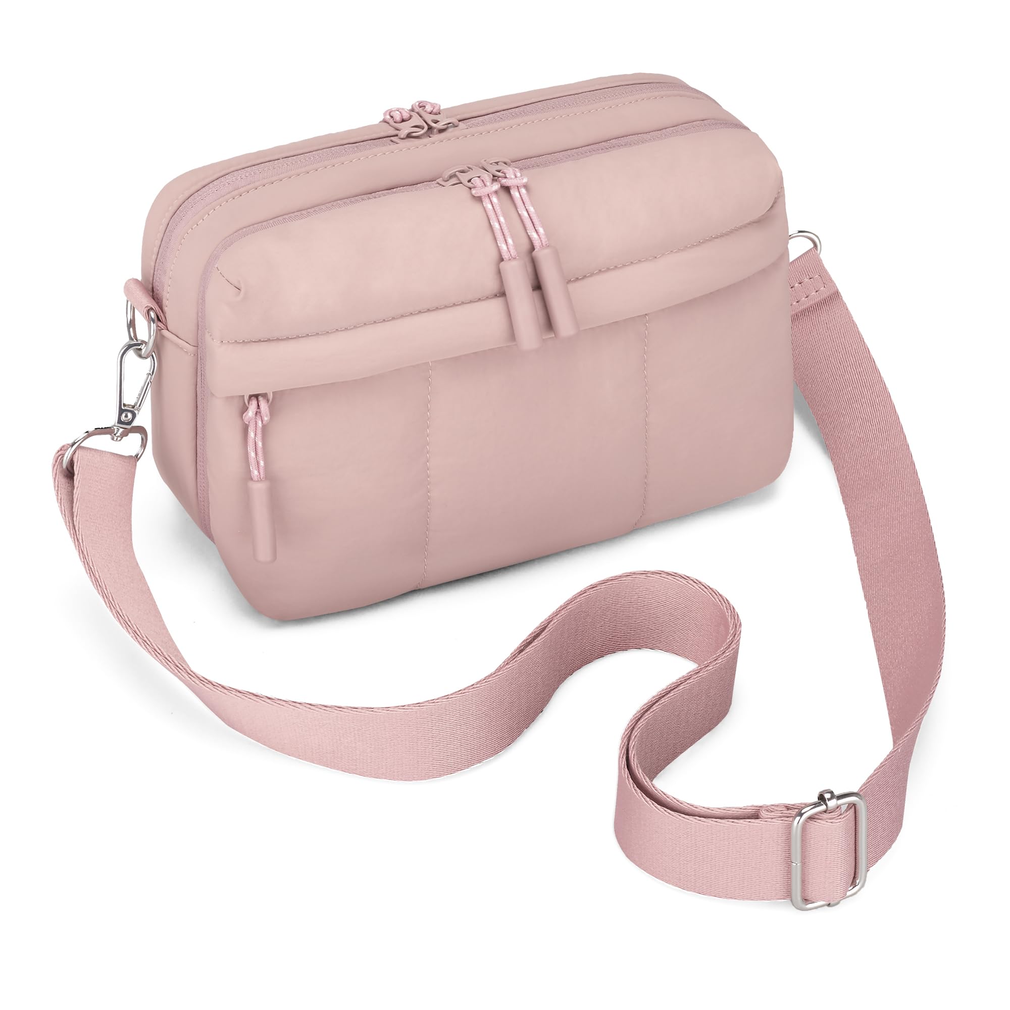 VONAL Wristlet Wallets for Women, RFID Wristlet Purse Built in Wallet, Small Nylon Crossbody Bags, Credit Card Holder