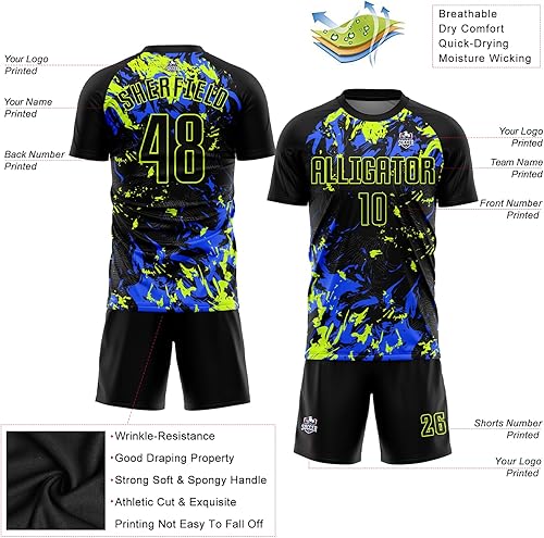 Miniatura 4 de Custom Soccer Jerseys Personalized Soccer T Shirts & Shorts for Men Youth Women Boys, Printed Name Number Team Uniforms