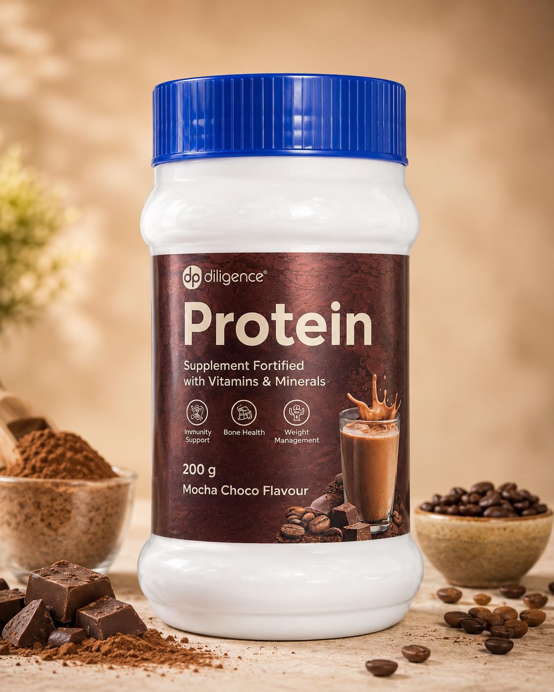 DILIGENCE PHARMACEUTICALS Machoo Choco Whey Protein Powder | Chocolate Flavour | High Protein Supplement with Vitamins & Minerals for Men & Women | Post Workout Recovery & Fitness Nutrition Drink-image-13