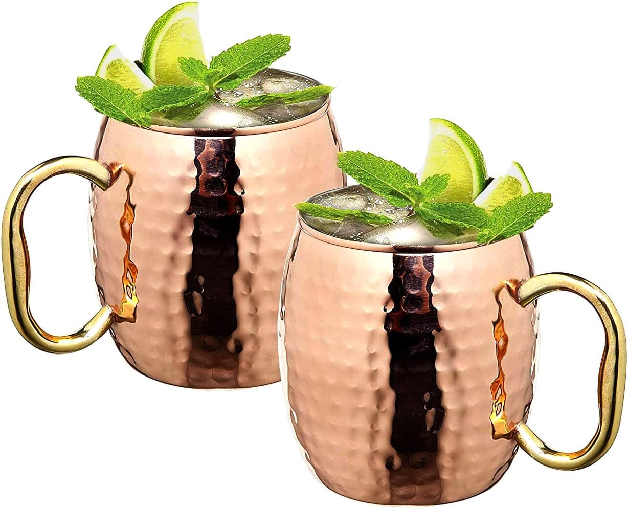 Godinger Moscow Mule Hammered Drinking Mug for Cocktails