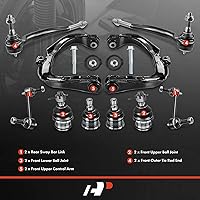 Vista 2 de A-Premium Kit Suepnsion de 10 piezas, brazo de control superior delantero, rótula inferior superior, extremo de barra de acoplamiento exterior