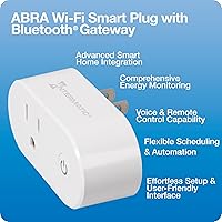 Vista 2 de Intermatic ABRA Wi-Fi Smart Plug - Control de voz con Siri, Alexa y Google Home, monitoreo de energía, puerta de enlace de malla Bluetooth®