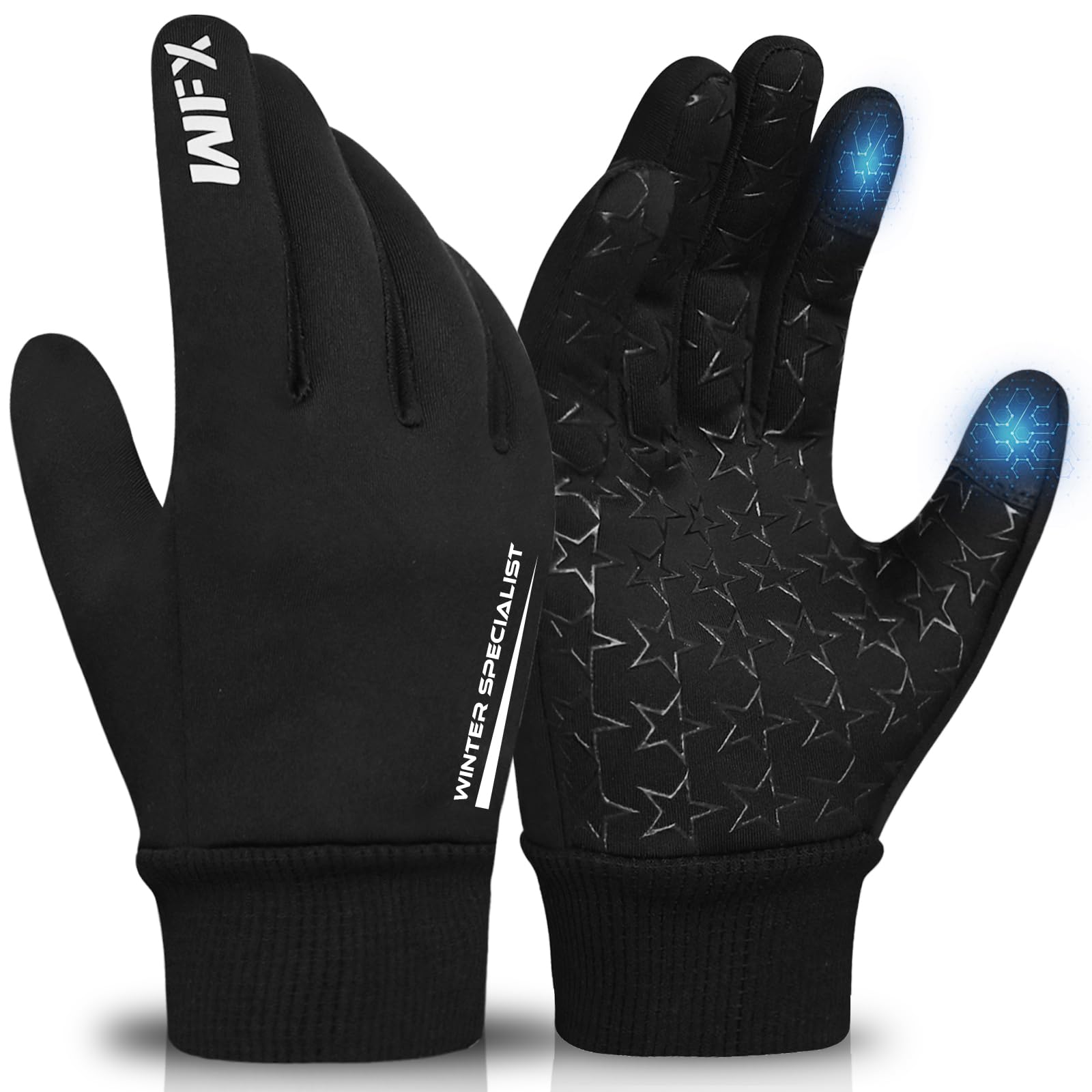 WFX Kids Winter Sports Gloves Thermal Anti-Slip Touch Screen Gloves for Running Hiking Ski Sports Outdoor Walking Cycling Gloves Warm A — view 7