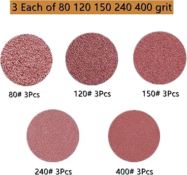 15 Pack 1x30 Inch Sanding Belts - Aluminum Oxide Sandpaper Include 3 Each of 80 120 150 240 400 Grit Sander Belt for Sanding Metal/Wood/Knife Sharpening