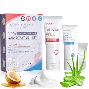 Body Hair Removal Cream for Women with Aloe Gel for Sensitive Skin 5 Min Painless Depilatory Cream for