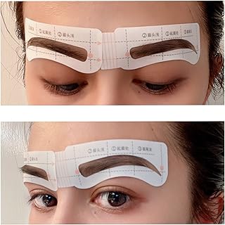 SELF Adhesive Eyebrows Stencil - 26 pcs Pads x 2 Eyebrows Stencil on Every pad. (ONE Style/ Shape)