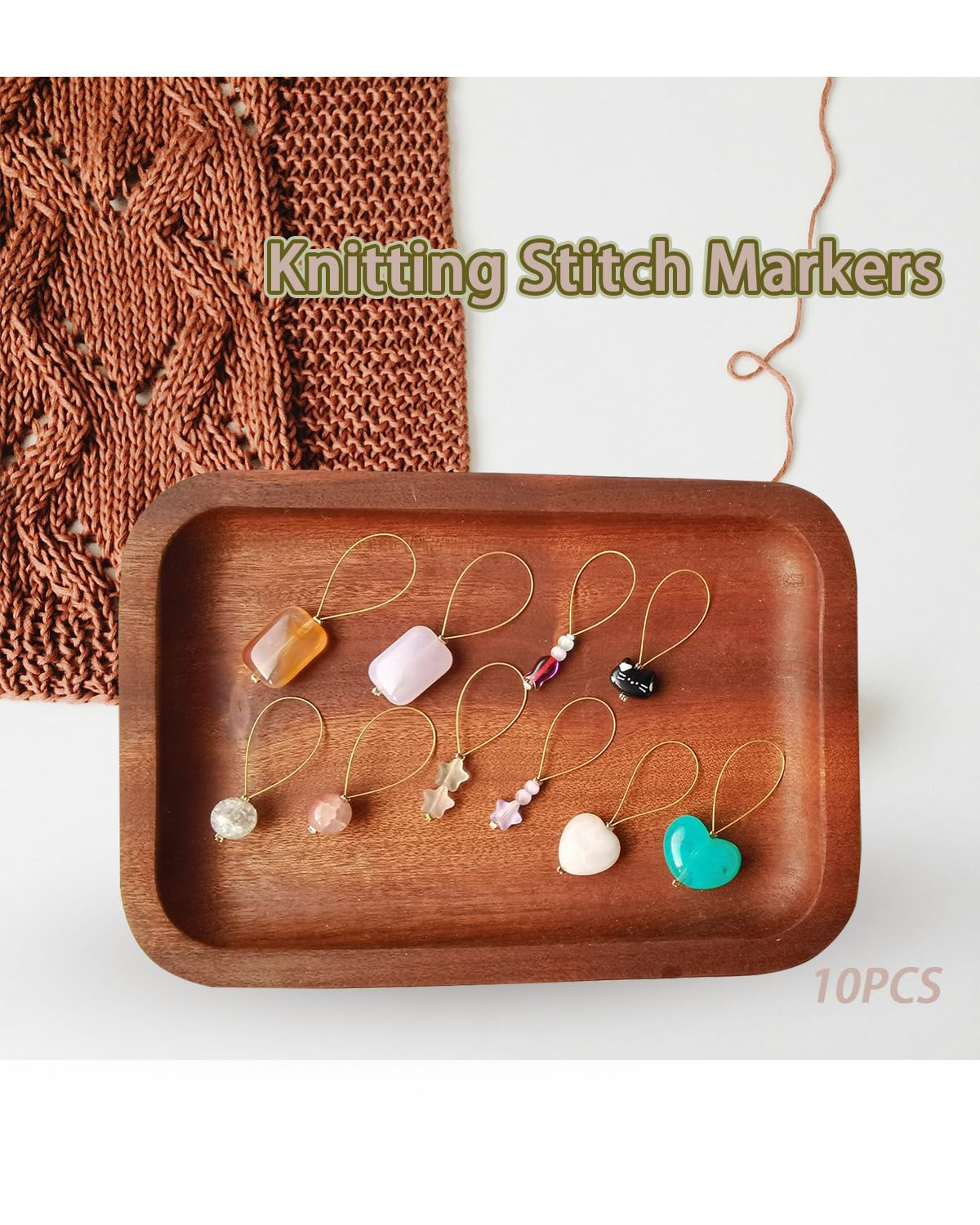 10 Pcs Knitting Stitch Markers Knitting Needles Accessories DIY Handmade Gift for Knitting?Not for Crochet)