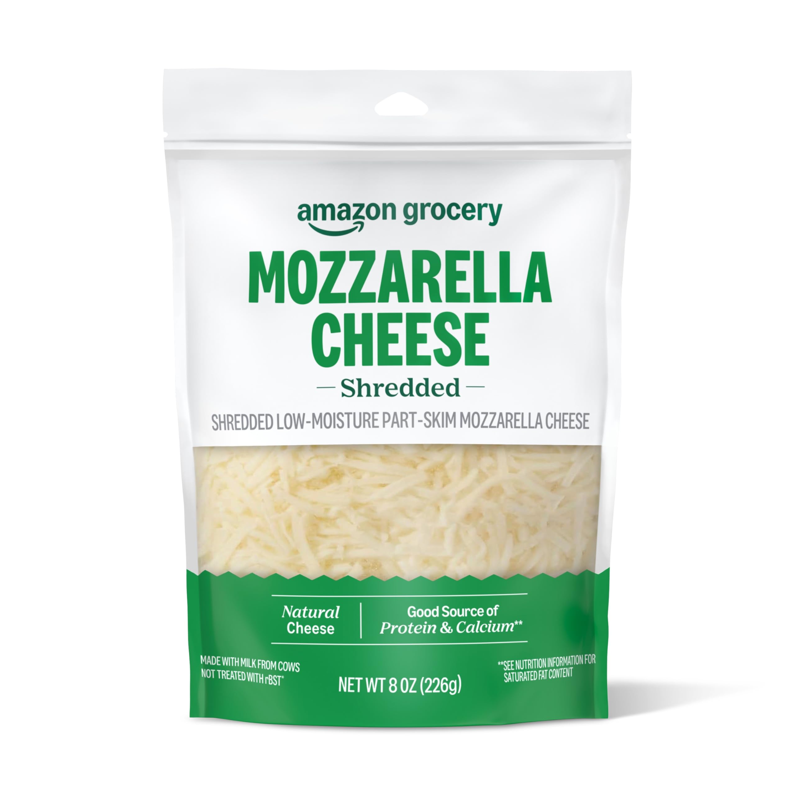 Amazon Grocery Mozzarella Cheese Shredded 8 Oz Previously Happy Belly Packaging May Vary