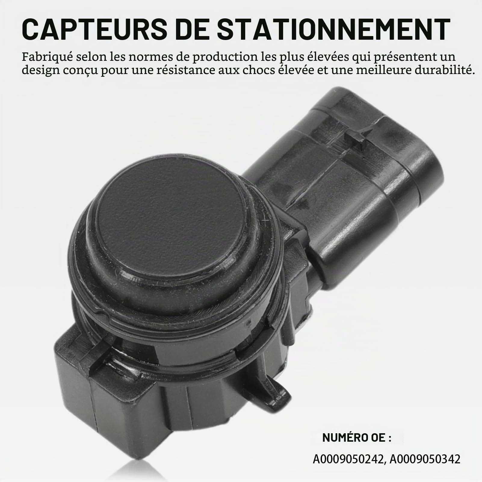 Capteur de stationnement PDC Assistant pour Classe A W176 Classe B W246 GLK X204 SL R231 Aide au recul Capteur de recul A0009050242, A0009050342 Capteurs de stationnement avant et arrière
