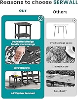 Vista 8 de SERWALL Mesa Adirondack de exterior - Mesa auxiliar gris