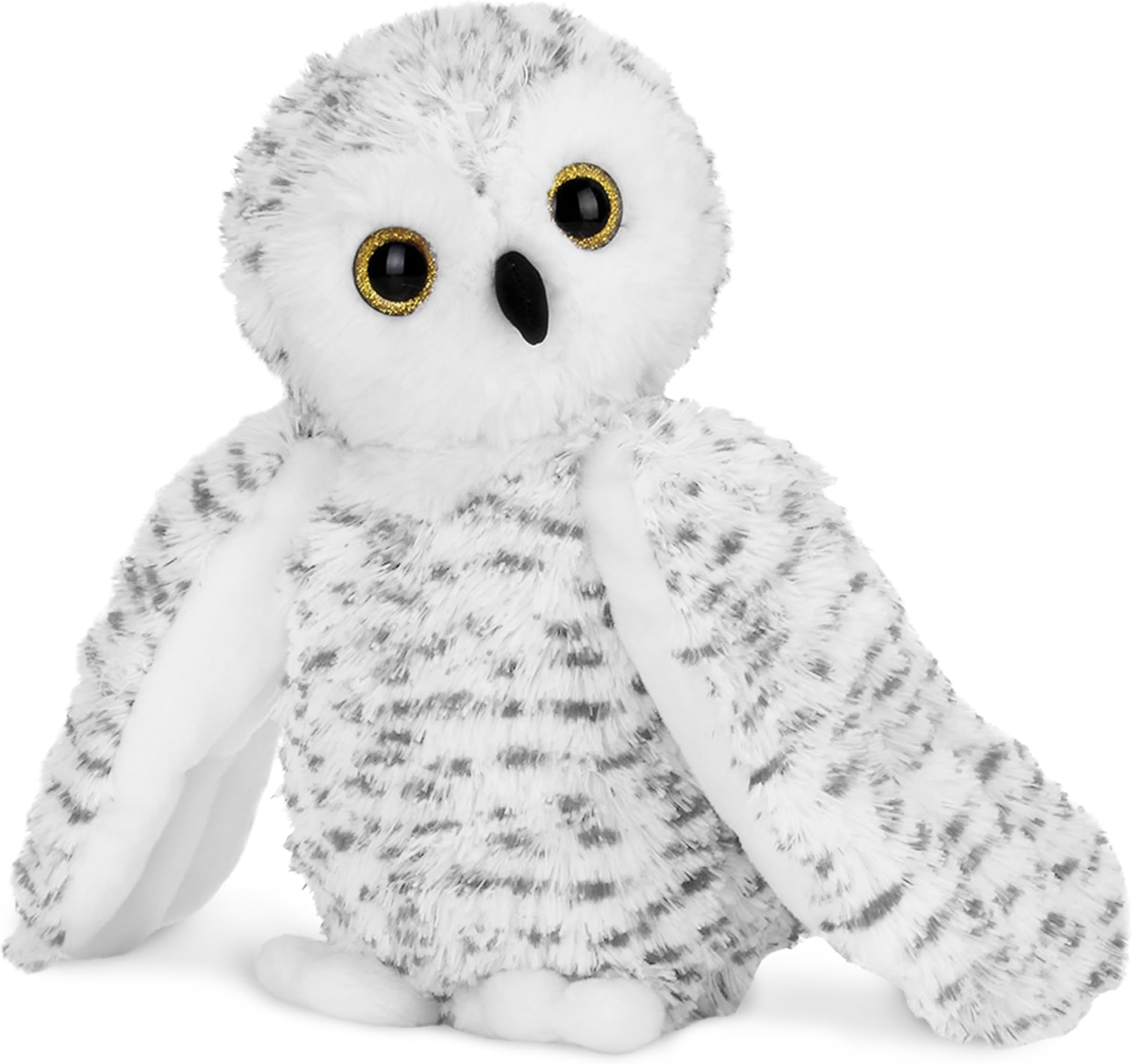 Bearington Owlfred Plush Stuffed Animal White Snowy Owl, 11 inches