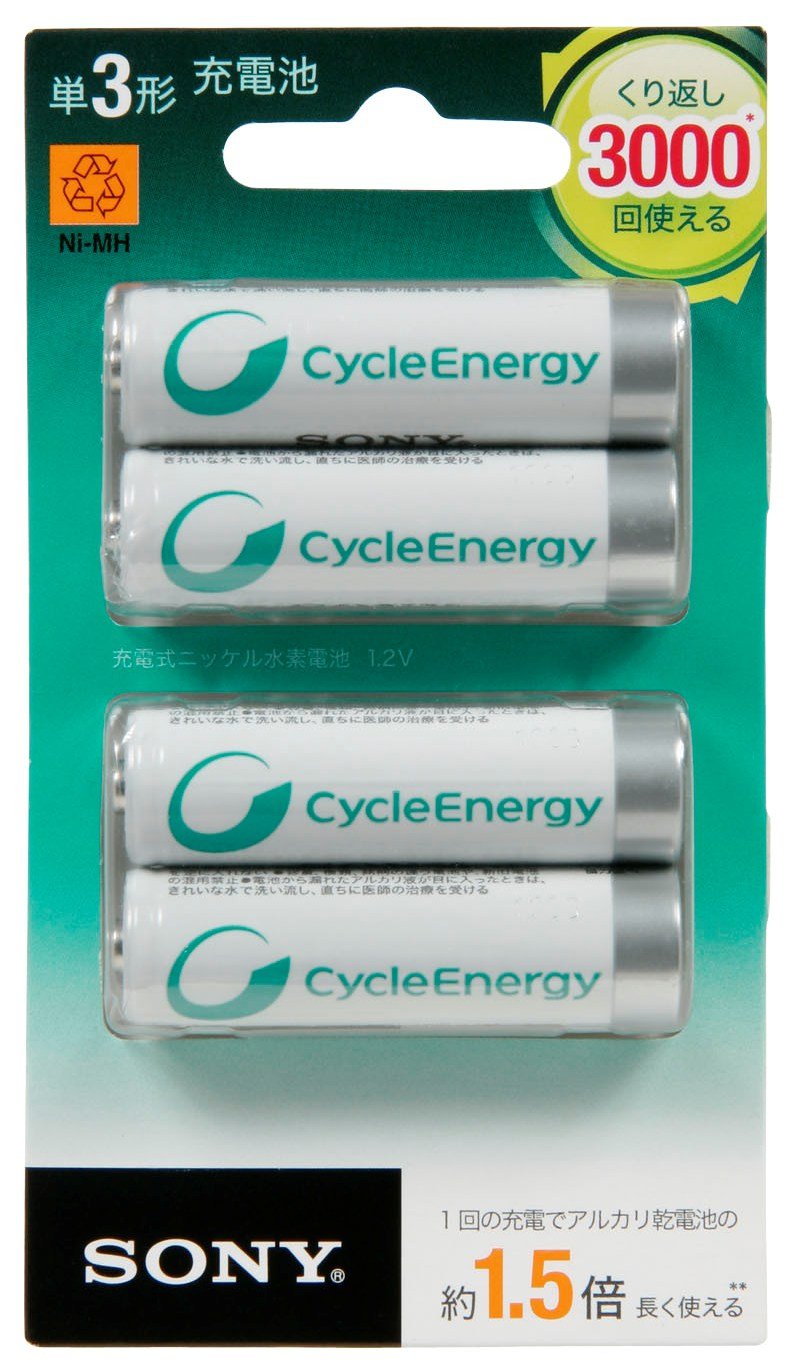 Amazon | ソニー 充電式ニッケル水素電池 サイクルエナジーシルバー NH
