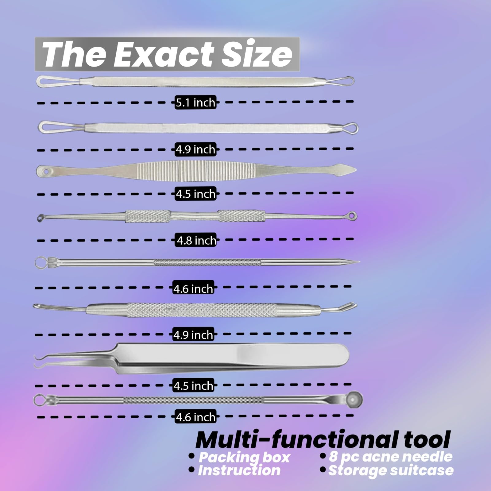 Kit de herramientas para extractor de espinillas y espinillas para acné