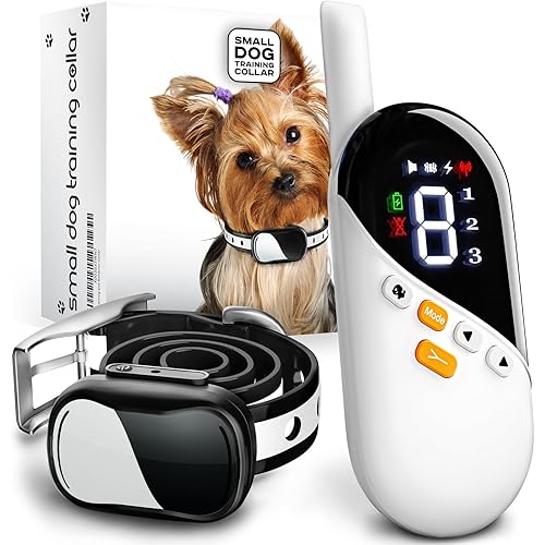 Extra Small Size Dog Shock Collar for Training Small Dogs 5-15lbs with Remote - Waterproof and 1000 Ft Range
