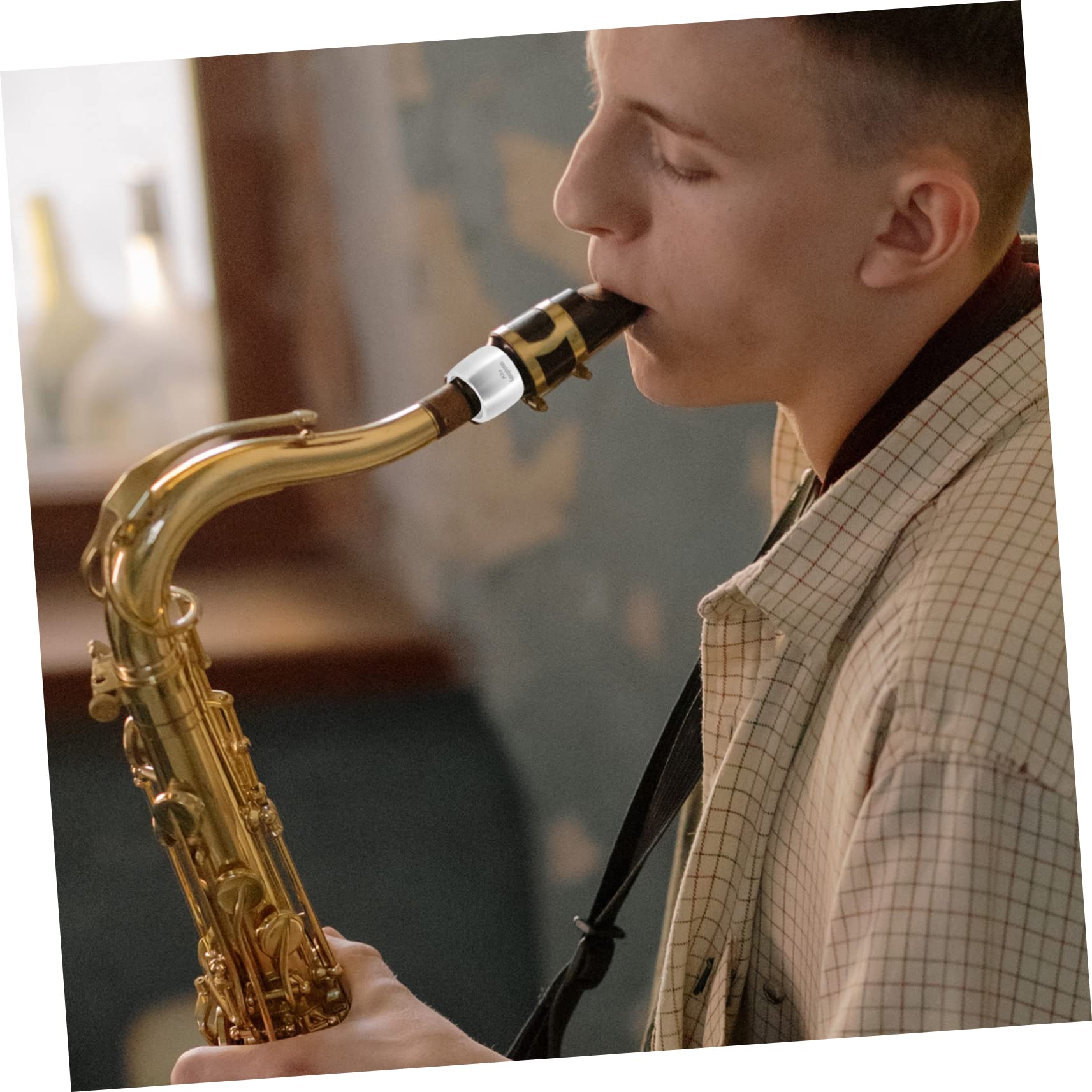 Yardwe Clarinet Reed Clip Metal Clip for Stabilizing Tube Essential Clarinet Accessory for Professional Players Enhances Performance Skills Compatible with Standard