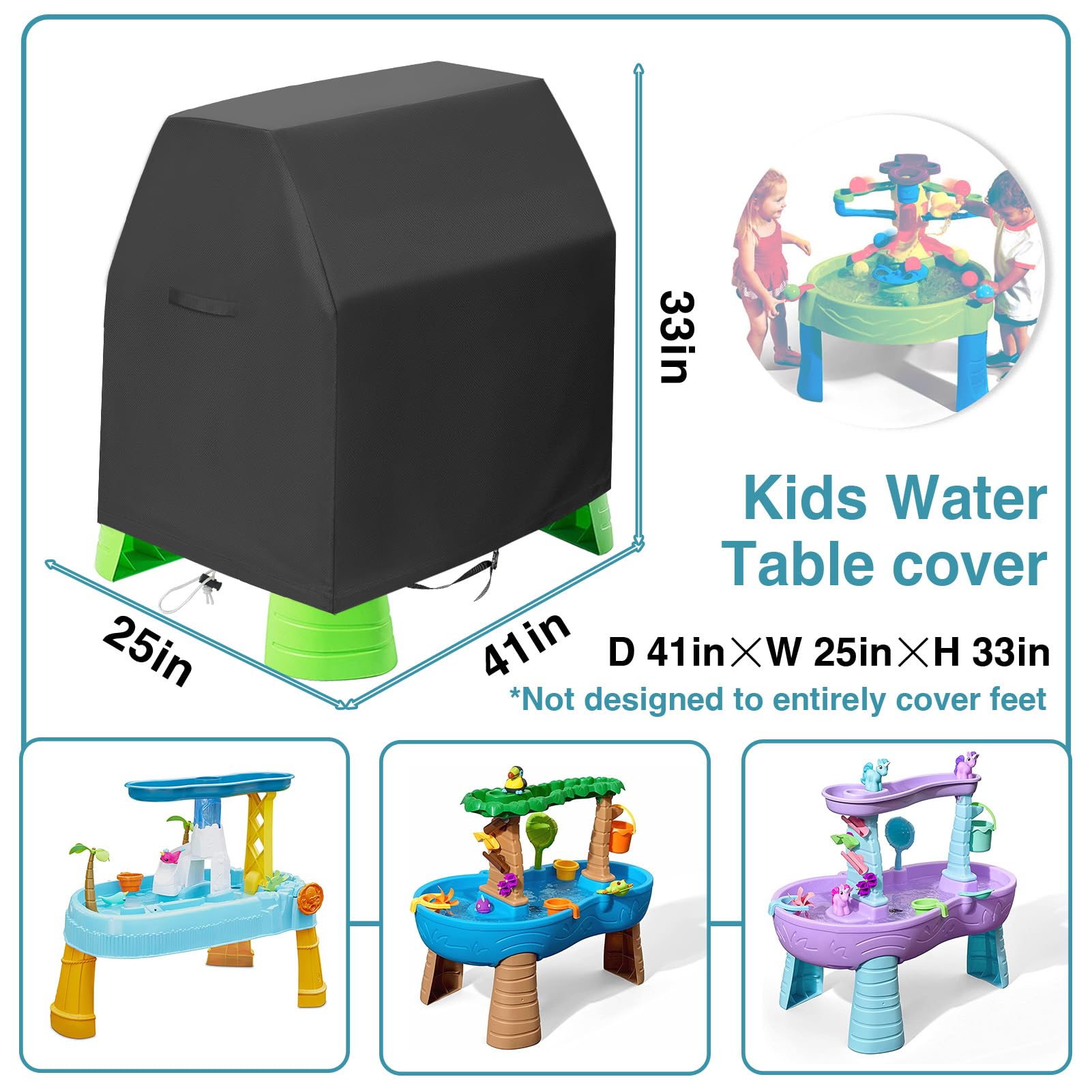 Table à Sable Et à Eau 3 En 1 Pour Enfants 67,5x52x38 Cm Pp Meuble Pro