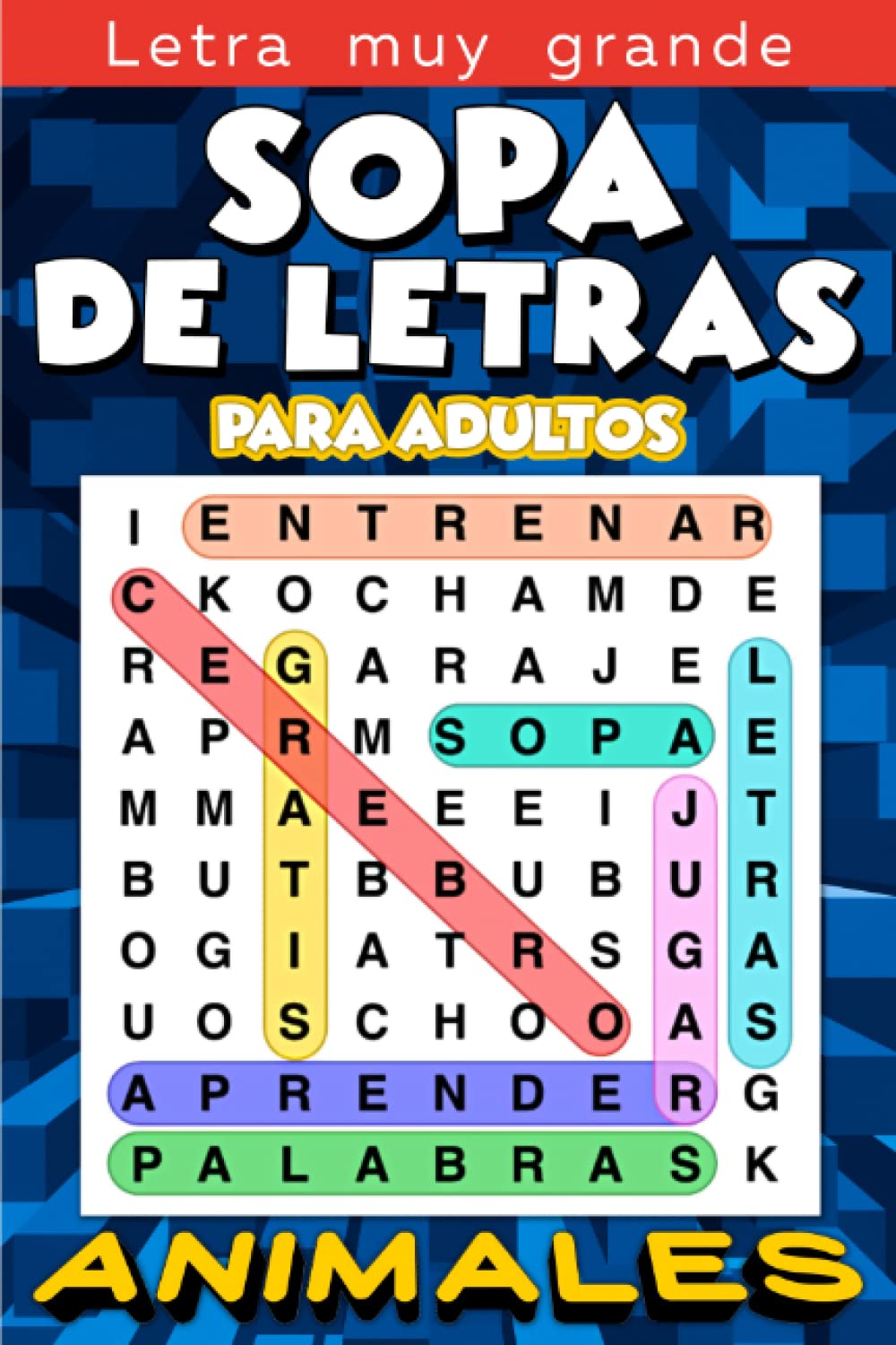 Sopa de Letras Adultos Letra Grande | Animales | Sopa de Letras en Espanol para Adultos