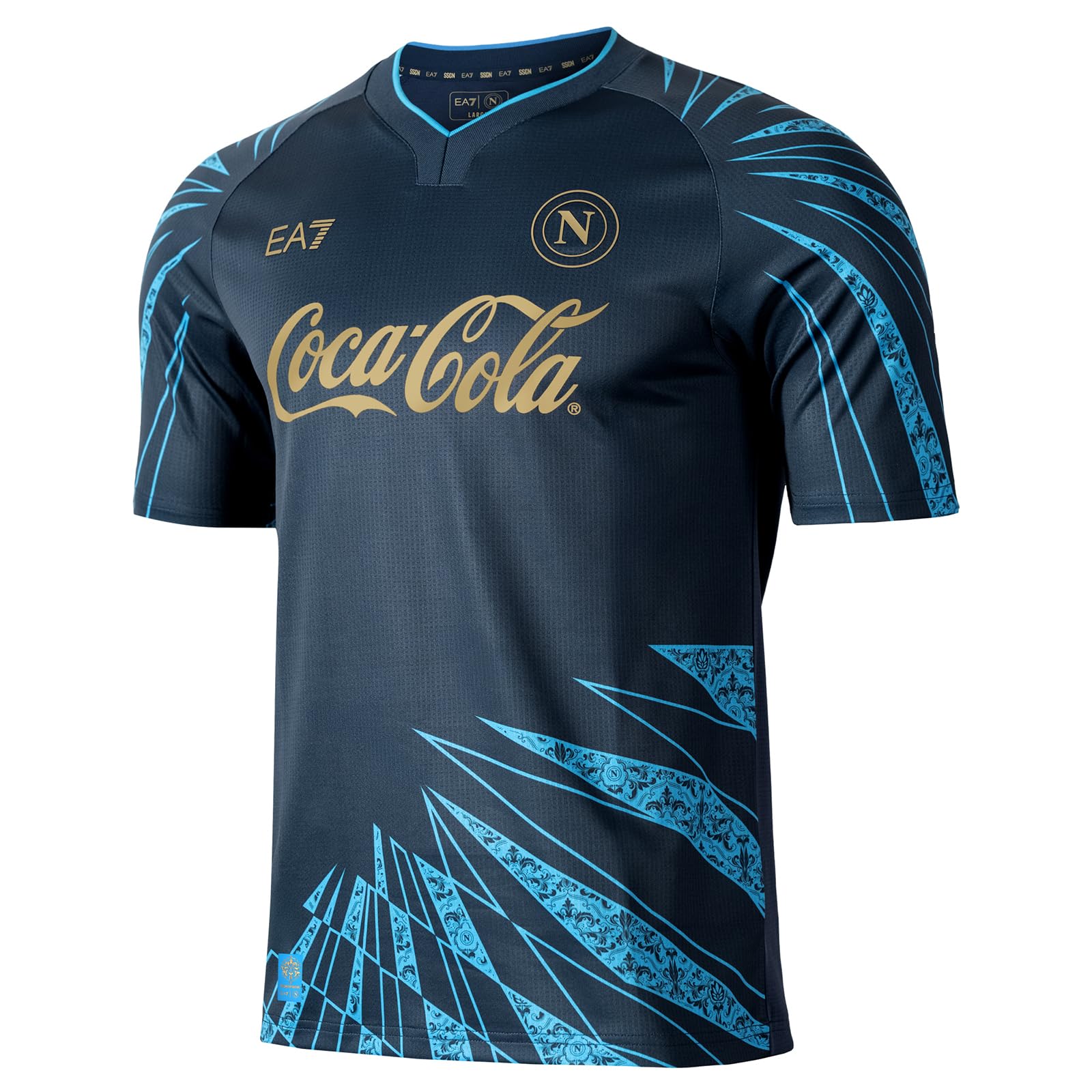 SSC Napoli SSC Napoli Maglia Pre-Match Blu 2025/2026 Ea7 Maglia Unisex - Adulto (Pacco da 1) - 3