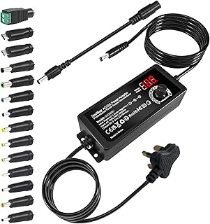 24V Power Supply Adapter, SoulBay 72W Universal Adapter Adjustable 3V 5V 6V 9V 12V 15V 18V 19V 20V 24V, Switching AC 100V-240V to DC 3V ~ 24V Converter with 14pcs Plugs & Polarity Converter, 3A Max.