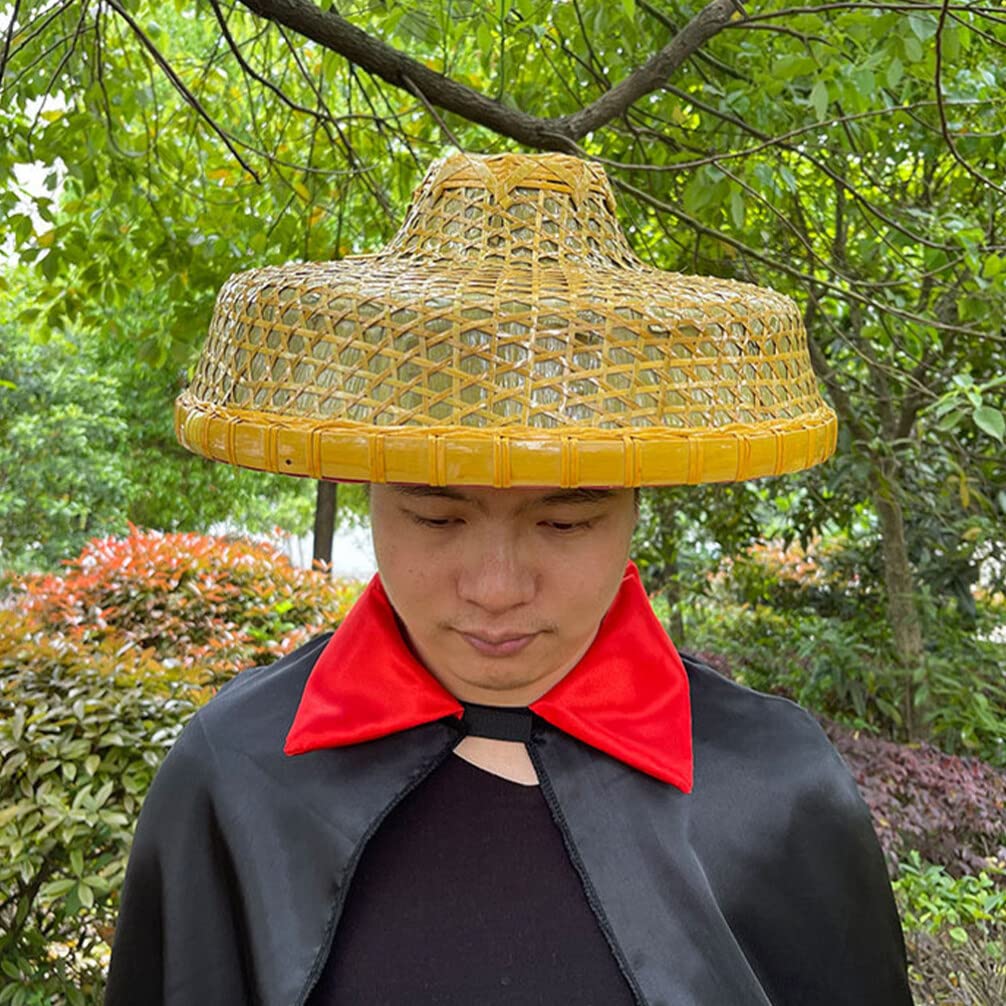 アジアバンブーハット、アジア 、籐 リーフ 人力車 、クーリーハット 手作り Amazon.co.jp: Happyyami 中国 竹 クーリー 帽子 アジア人 日本人 織り