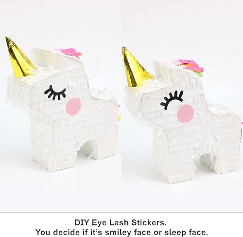 Miniatura 3 de GIFTEXPRESS 6 piñatas de unicornio de 8 x 6 pulgadas para niñas, decoraciones de fiesta de cumpleaños, Cinco de Mayo, decoraciones de fiesta