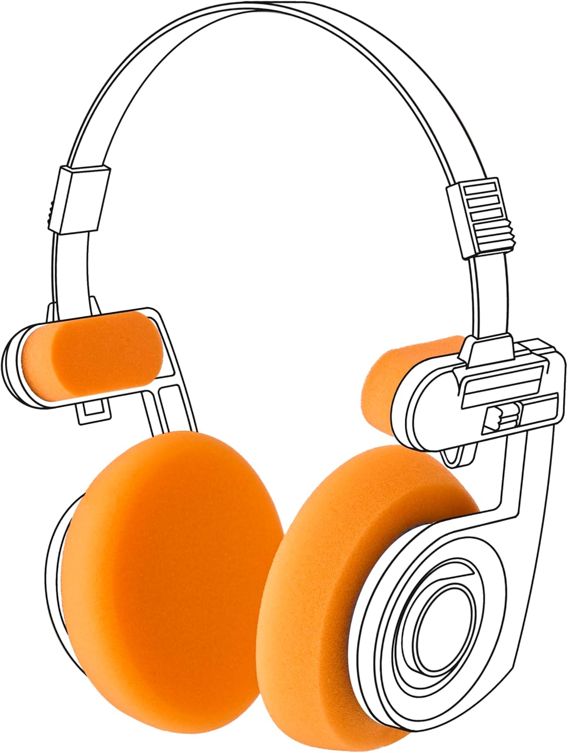 YAXI Earpads + Headband Cushions for Koss PortaPro (Orange)