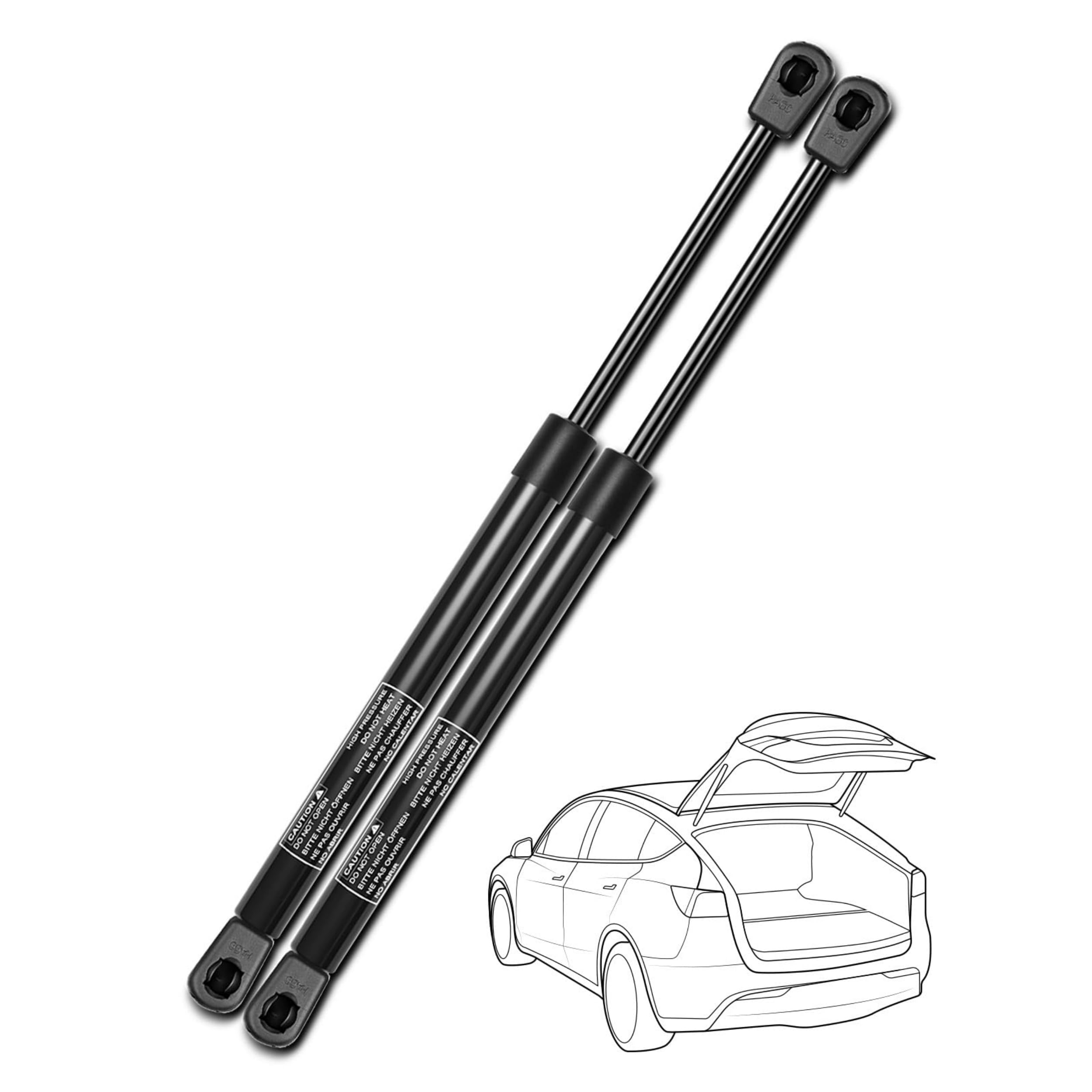 Tryagat 2 Pcs Tailgate Gas Struts for Mitsubishi Endeavor 2004-2008, Boot Lift Supports And Gas Springs Heavy Duty Reliable Rear Hatch Shocks Dampers