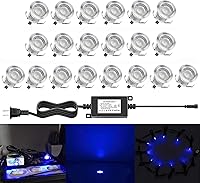 Vista 45 de Kit de luces LED de bajo voltaje para cubierta de acero inoxidable, impermeable, empotradas, para terrazas de madera, escaleras, jardín, patio