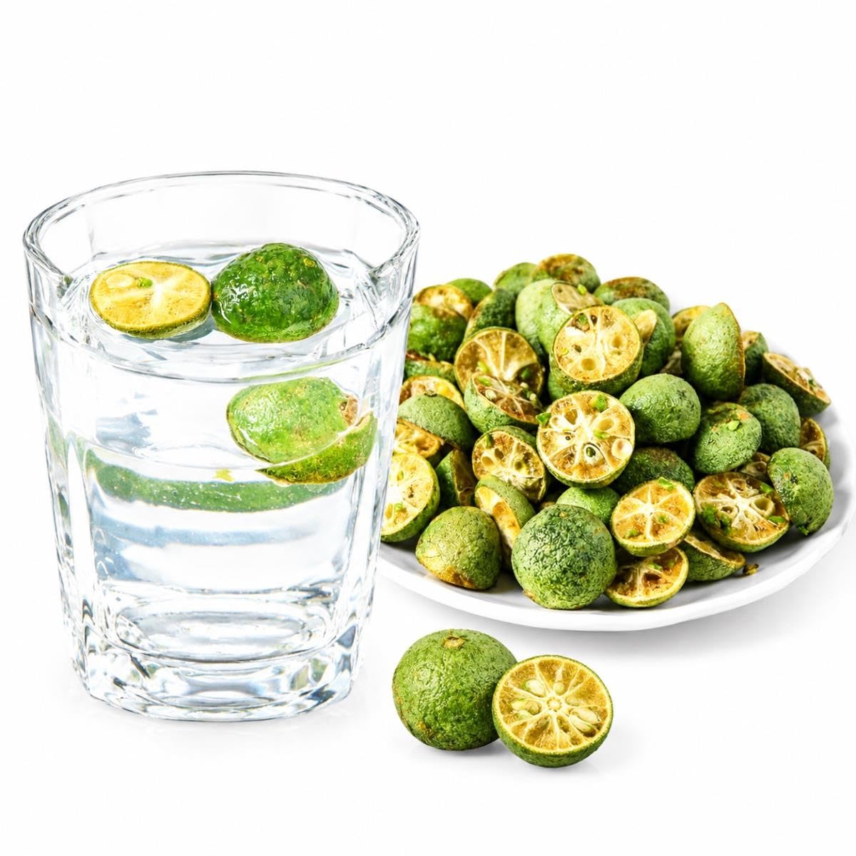 Kumquat Verdi a Metà Liofilizzati, Frutta per Tè e Bevande, 500g