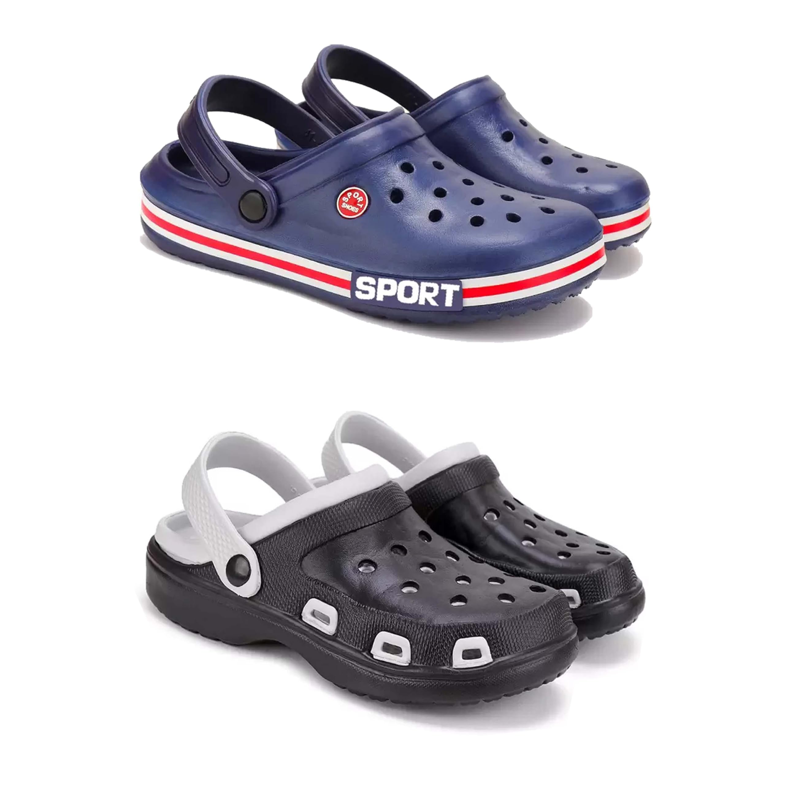 Men's Sandals Clogs| Lightweight Wear| Stylish & Easy to Wear For Men's GP-SAN-(2-COMBO)-3015-3018