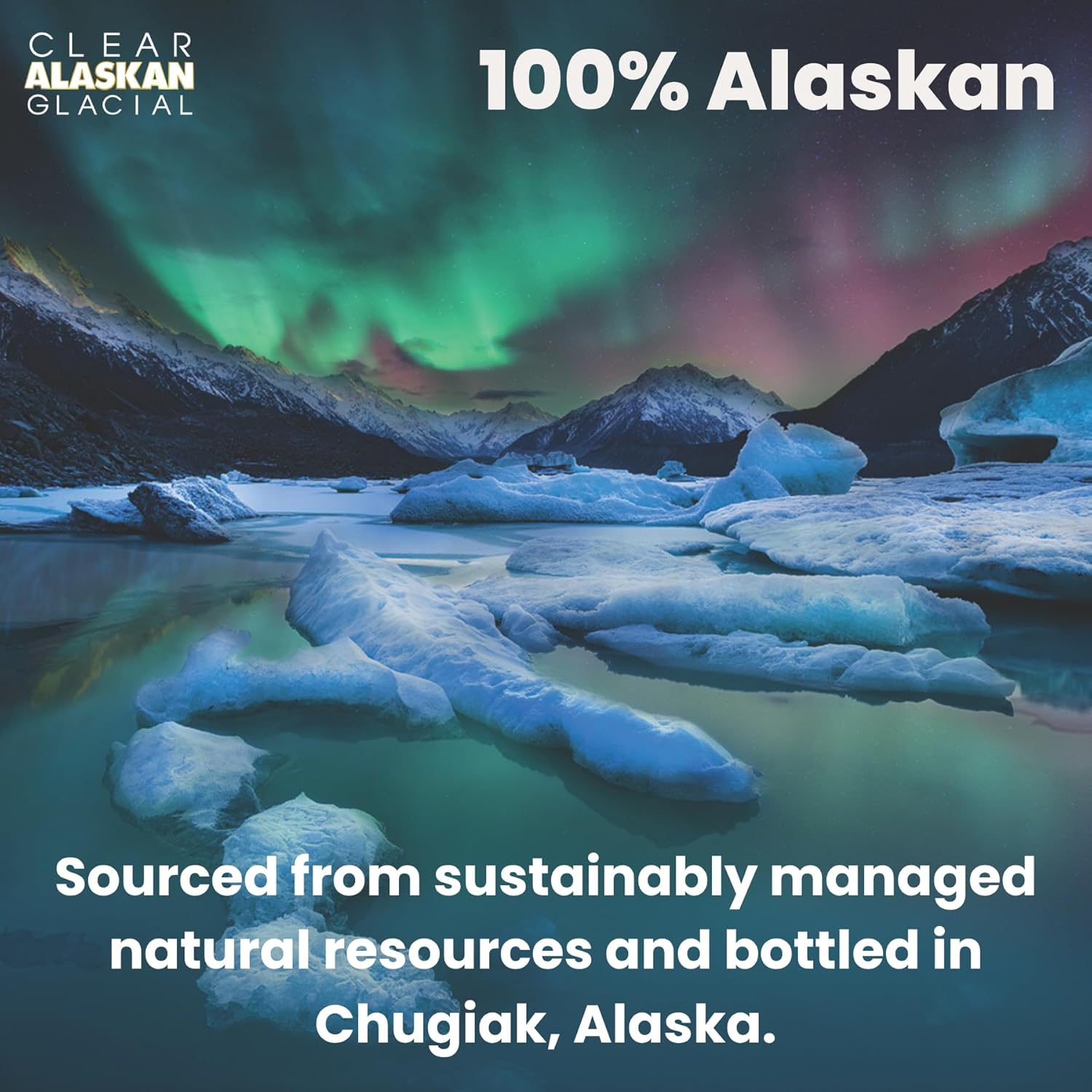 Clear Alaskan Fresh Glacier Water - Naturally Alkaline Glacial Water, rich in Minerals and Electrolytes | 50.72 Fl Oz (1500 ml) - Pack of 12 | Pristine and bottled at the source in BPA-free plastic bottles.