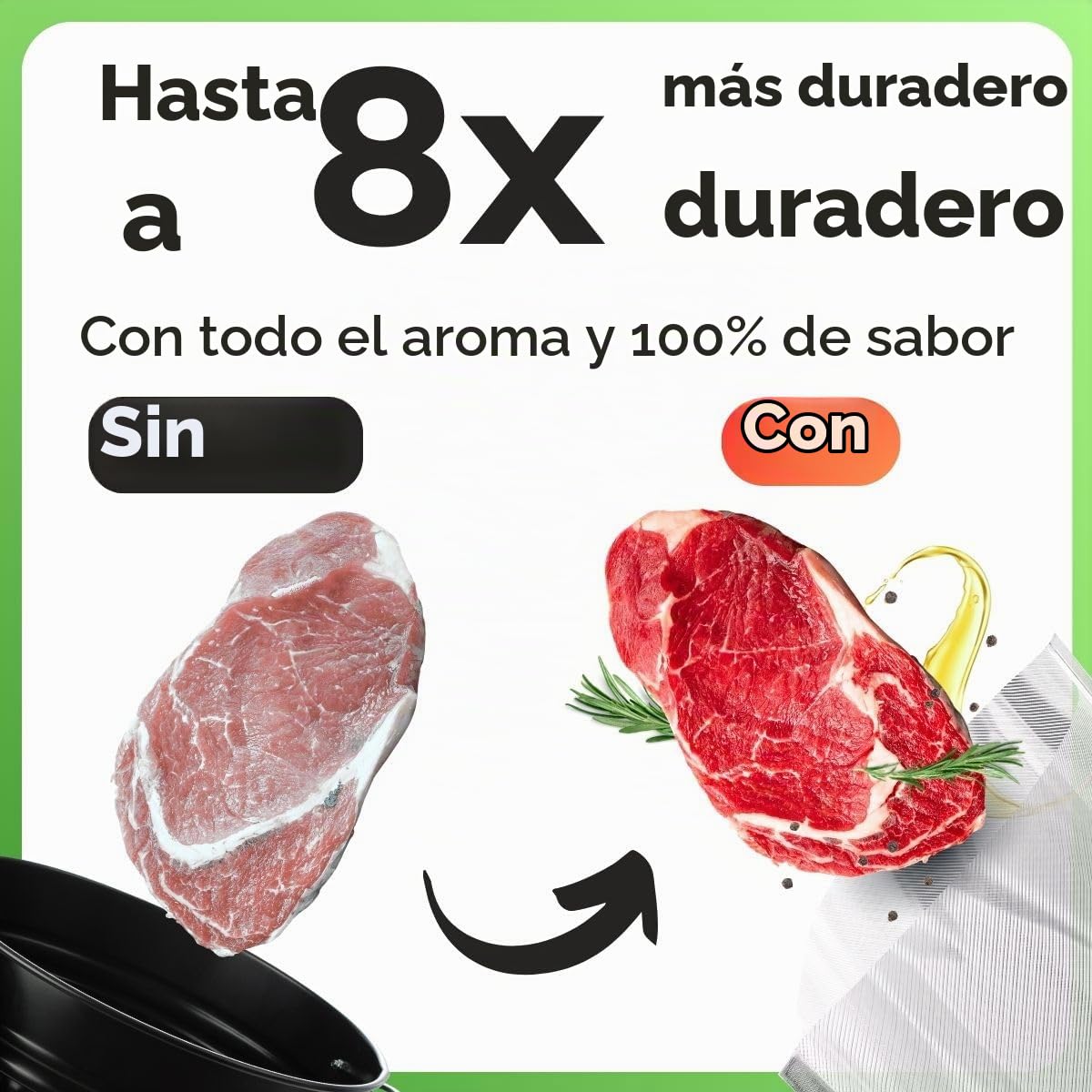 ProfiCook® selladora al vacío | sous vide y cocción al vacío | selladora al vacío incl. 18 bolsas | costura de sellado estable | los alimentos se mantienen frescos 8 veces más | PC-VK 1080