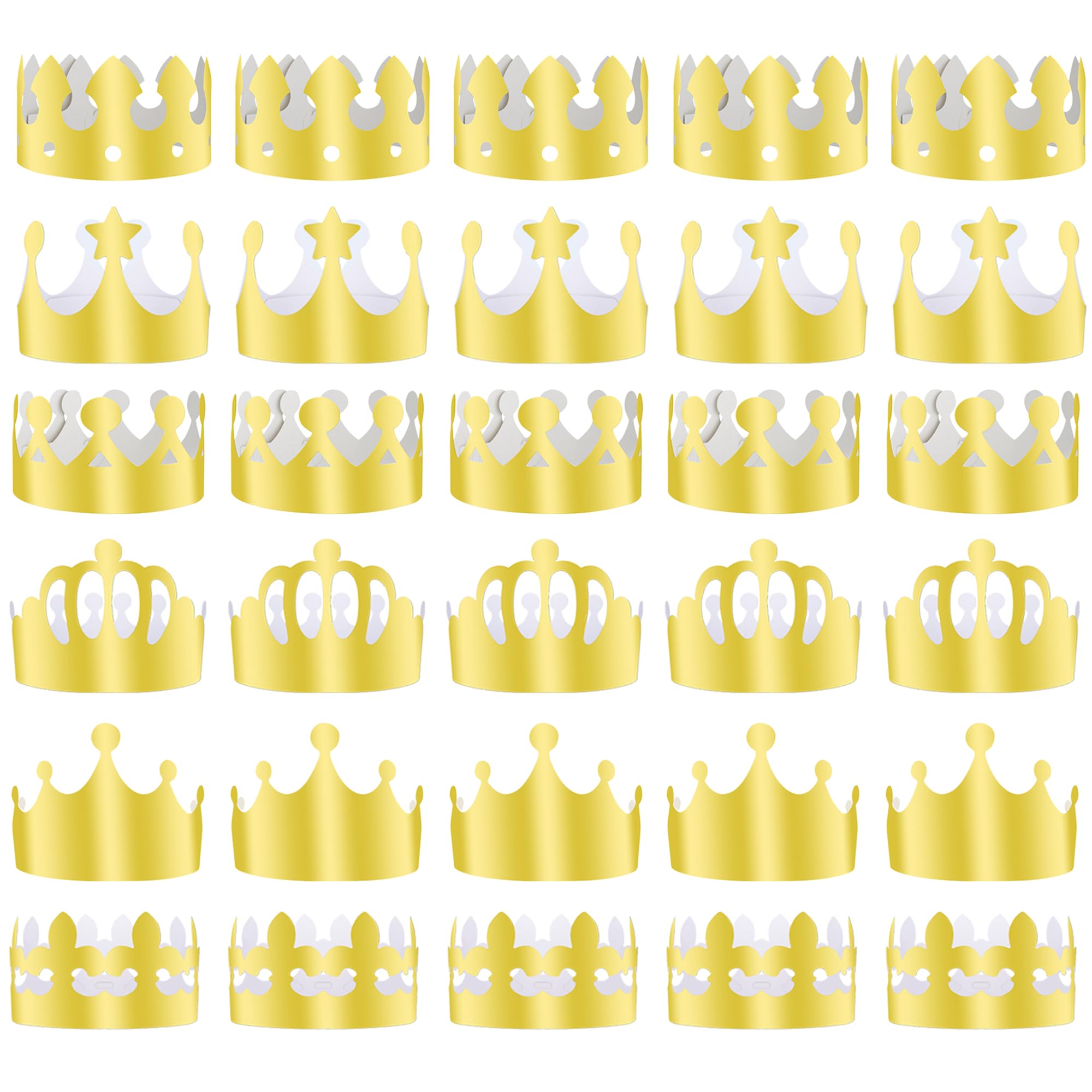 ANPUNAT Paper Crowns Hat for Gold Foil Party Hat Birthday Party Baby Shower beauty pageant Photo Props