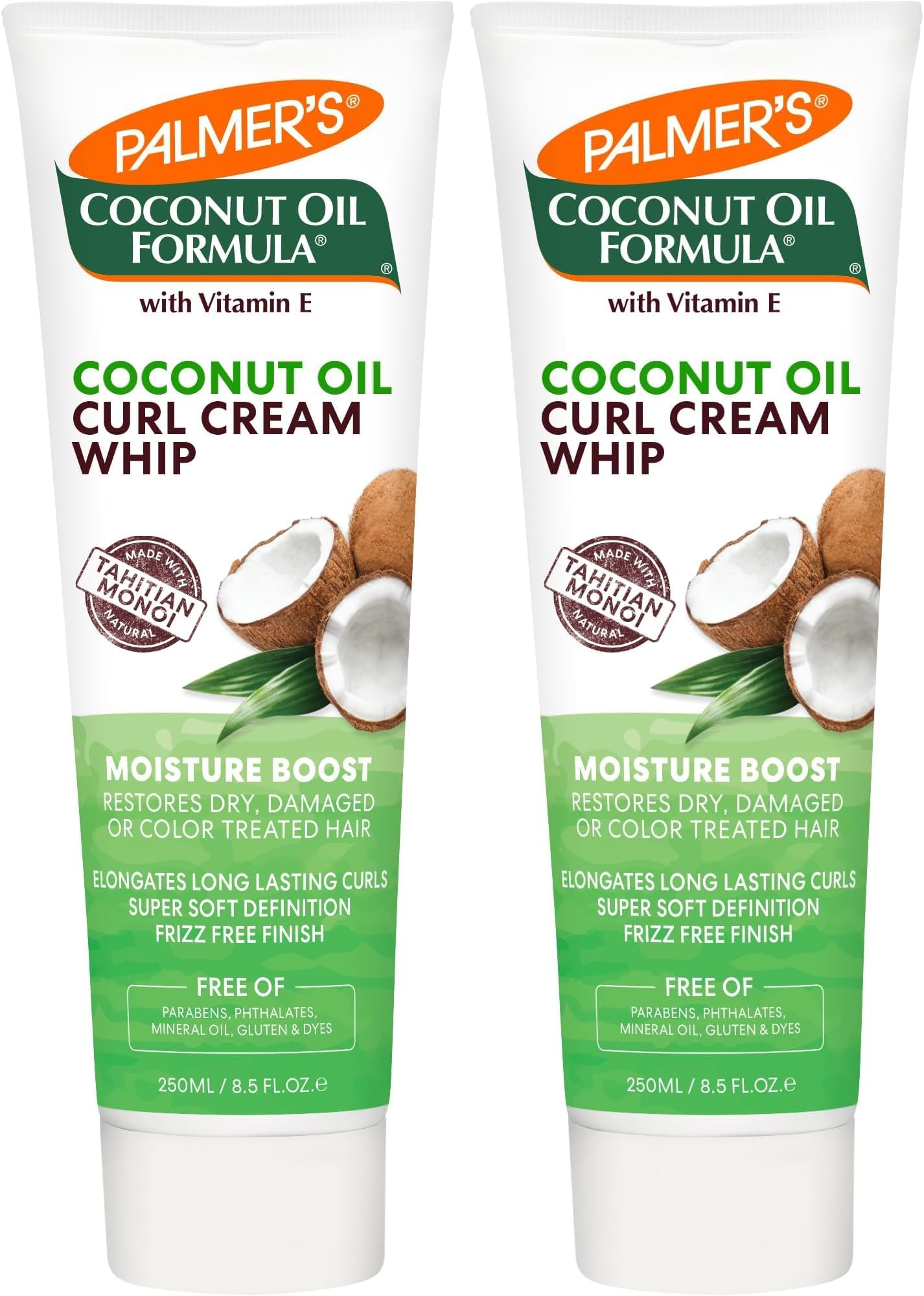 Coconut Oil Formula Moisture Boost Curl Whip Cream, 8.5 oz. (Pack of 2)