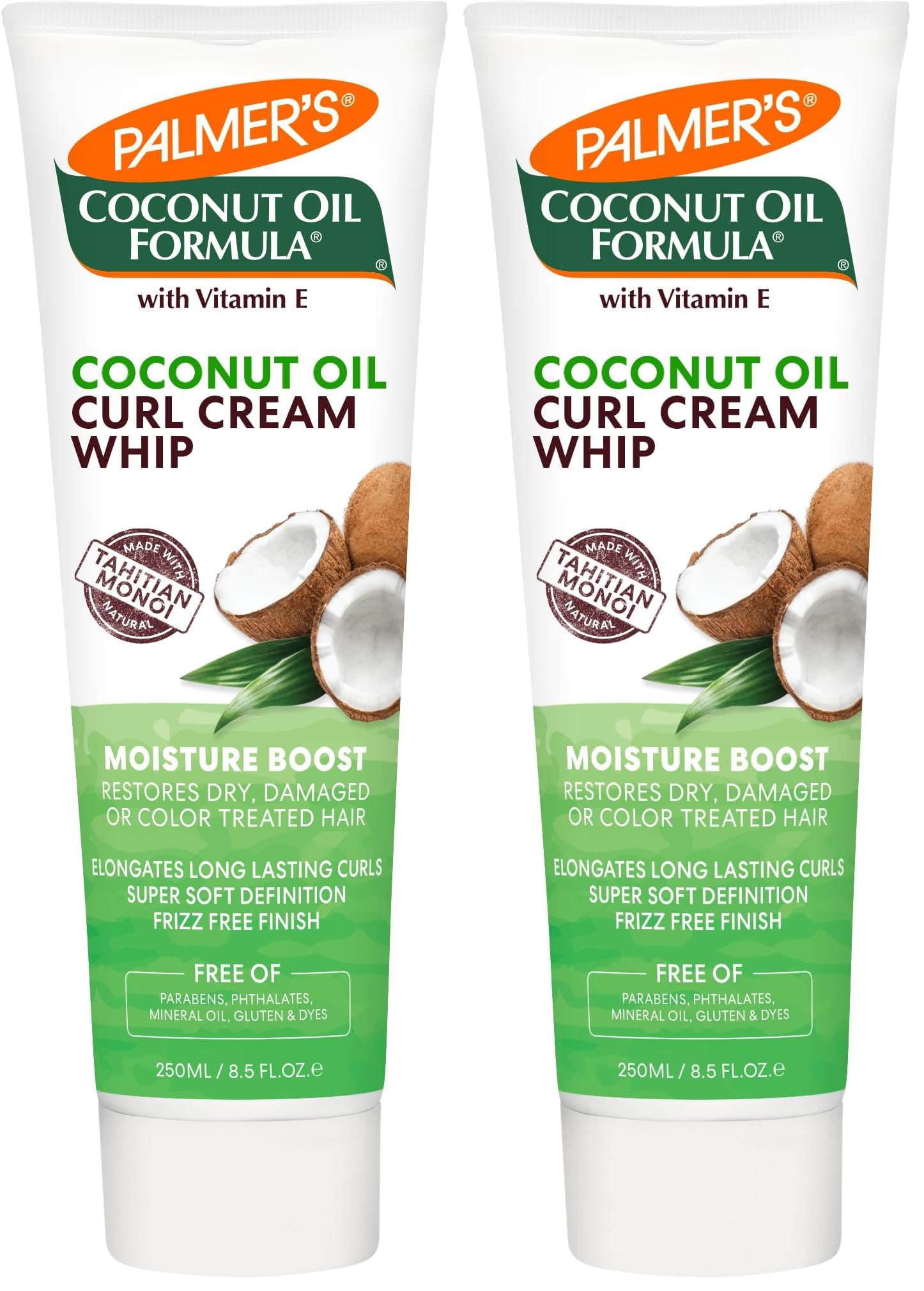 Coconut Oil Formula Moisture Boost Curl Whip Cream, 8.5 oz. (Pack of 2)