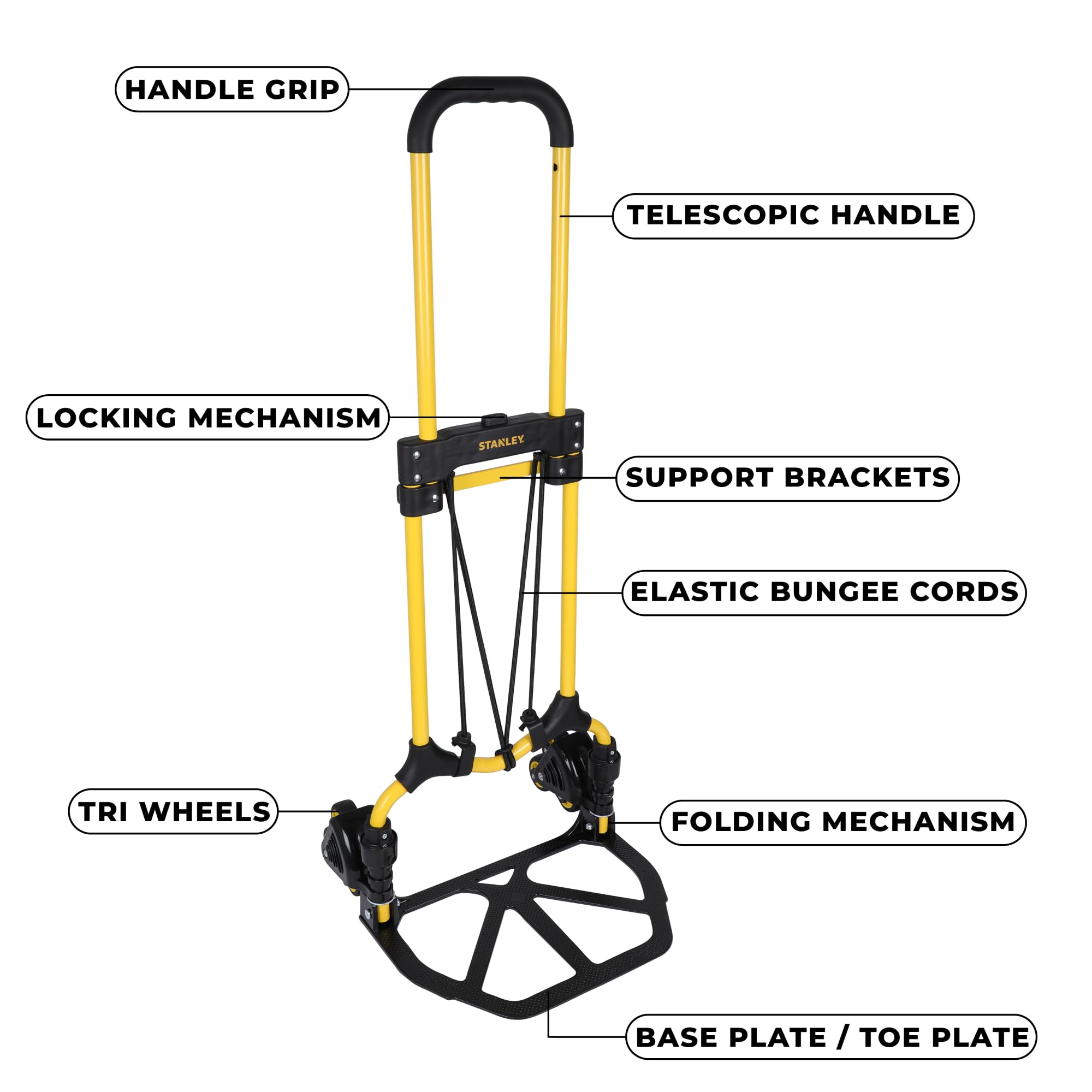 スタンレー段差対応型折りたたみハンドトラック　耐荷重約60kg スタンレー 段差対応型折りたたみハンドトラック 耐荷重約60kg SXWTD