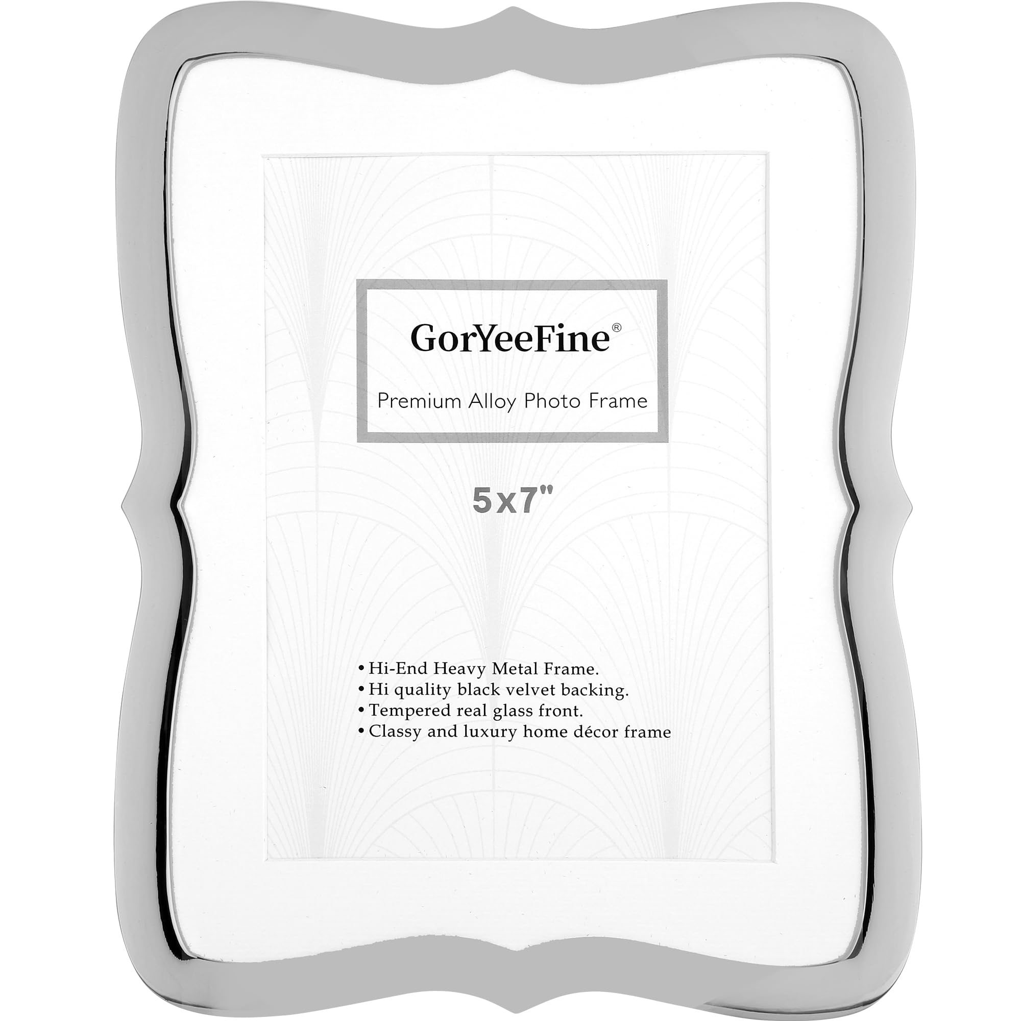 Photo 1 of GorYeeFine Silver Plated Zinc Alloy Picture Frame 6.5x8.5''