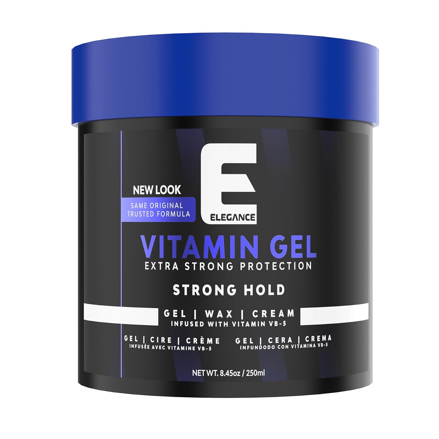 Elegance Vitamin Gel, 8.45 Oz, Infused with Vitamin Pro-VB-5, Strong Hold Gel, Maximum Hair Protection and Natural Long Lasting Shine Elegance Vitamin Gel, 8.45 Oz, Infused with Vitamin Pro-VB-5, Strong Hold Gel, Maximum Hair Protection and Natural Long Lasting Shine